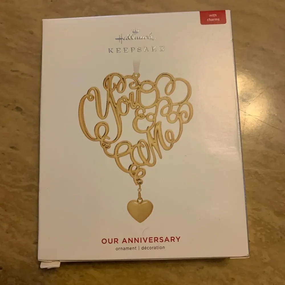 Hallmark Keepsake Christmas Ornament 2019 “You and Me” w/ interchangeable heart